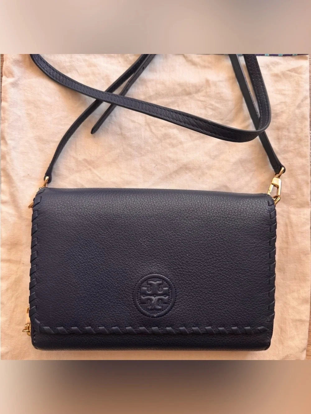 Tory Burch Marion Flat Shoulder Bag WOC